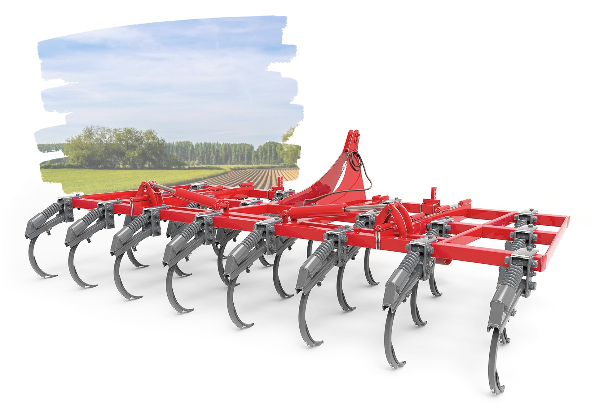 Cultivateur renforcé avec ensemble de bras de 40x40 mm