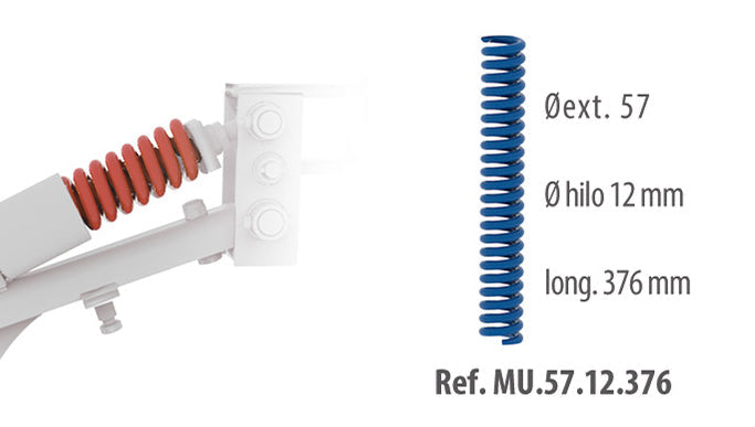 [MU.57.12.376] Muelle Bellota 2420-A-Ø12 X 57 X 376 mm  (brazo 40 x 40 mm)