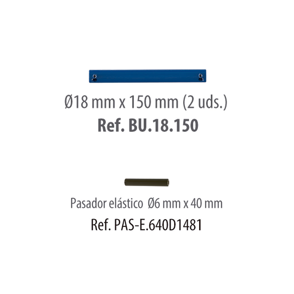 [BU.18.150] Bulón Ø18x150 mm para placa de amarre
