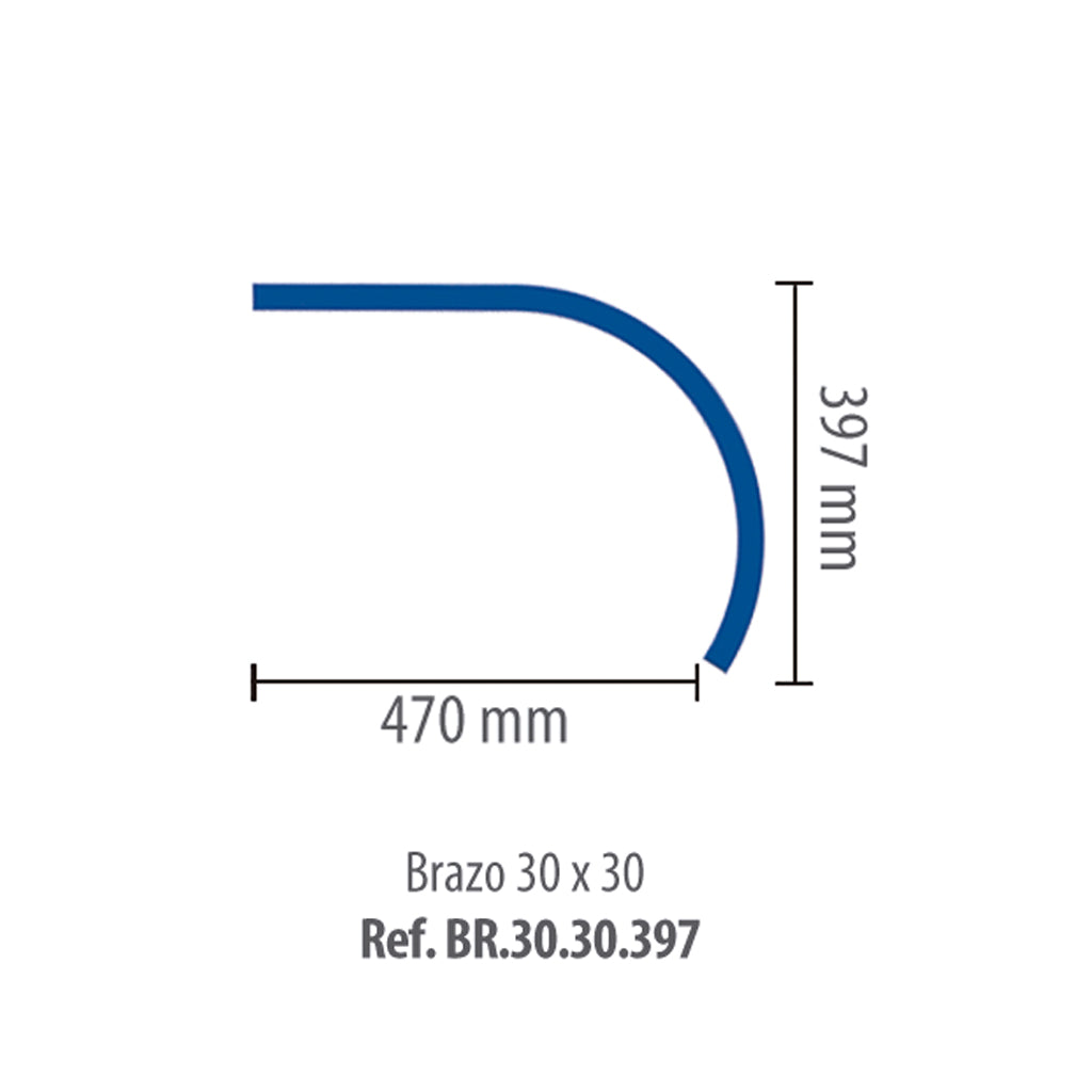 [BR.30.30.397] Brazo Bellota 2467-30x30 mm (470 mm x 397 mm)