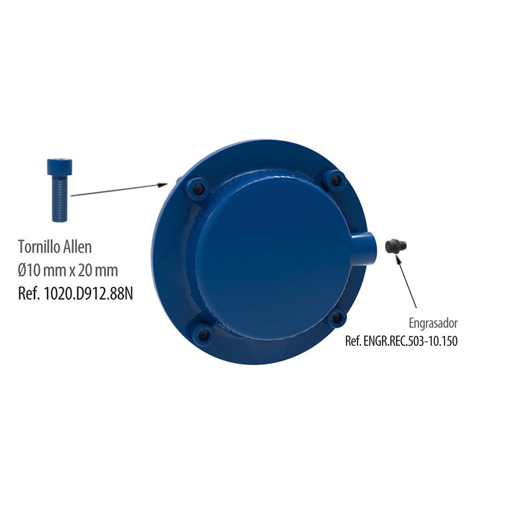 [TA.6214.120] Tapadera Carcasa 6214 Ø 120 mm C/T y Engr