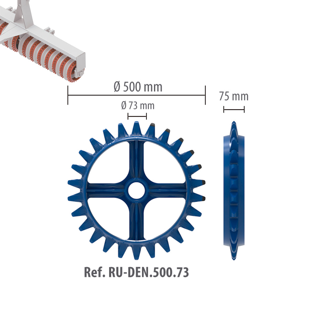 [RU-DEN.500.73] Rueda Dentada Ø 500 mm Eje Ø 70 mm