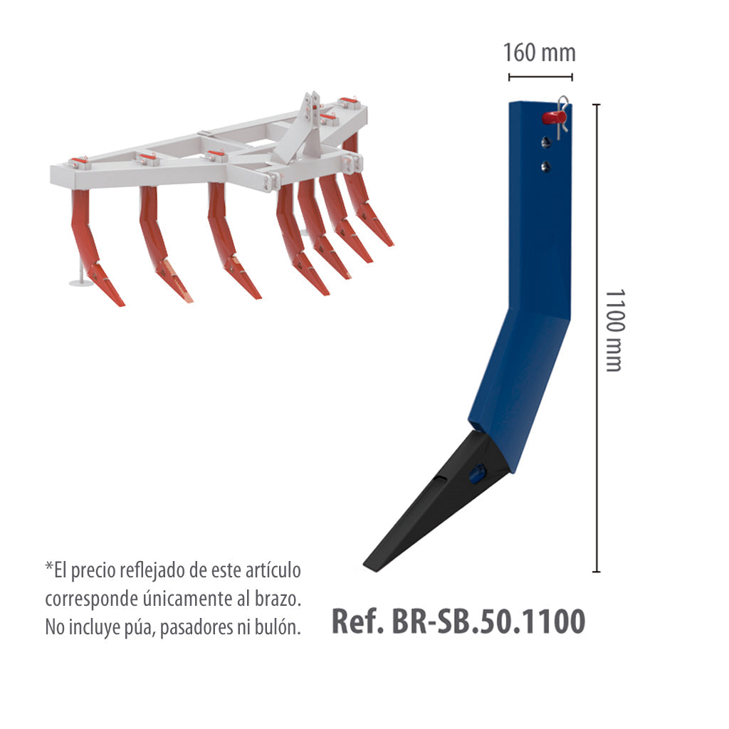 Brazo para Subsolador de 50x1100 mm