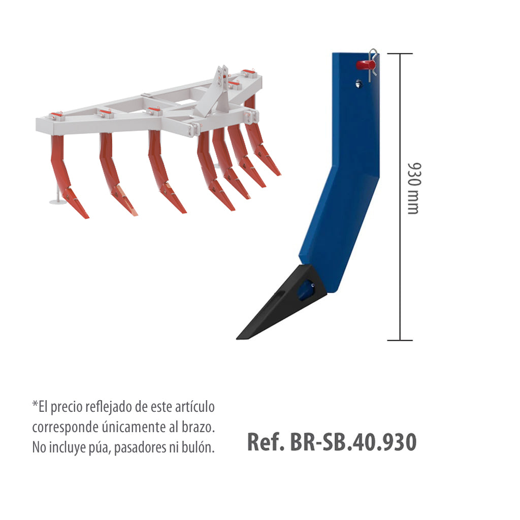 [BR-SB.40.930] Brazo para Subsolador de 40x930 mm
