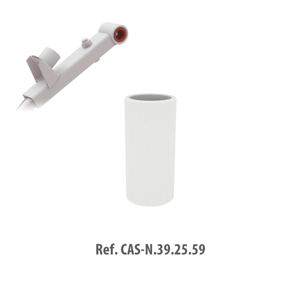 [CAS-N.39.25.59] Casquillo de Nylon Ø Ext. 39 mm/Ø Int. 25 mm/Long. 59 mm brazo 25x25