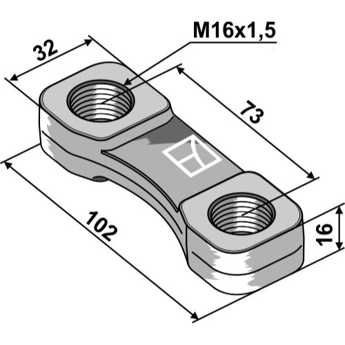 [LS01-APM-008] Placa de apriete - M16x1-5 - LS01-APM-008