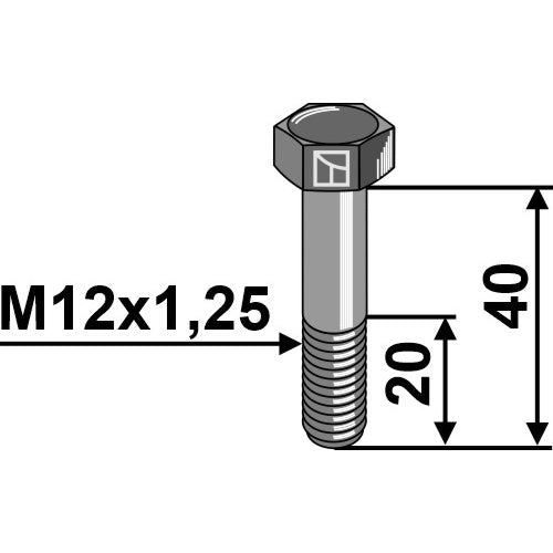 [LS01-TRP-008] Tornillo cabeza hexagonal paso fino - M12x1-25 - 8.8 - LS01-TRP-008