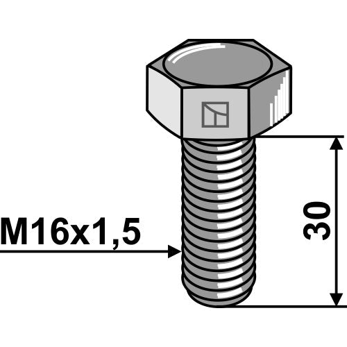 [LS01-TRP-017] Tornillo cabeza hexagonal - M16x1-5 - 10.9 - LS01-TRP-017