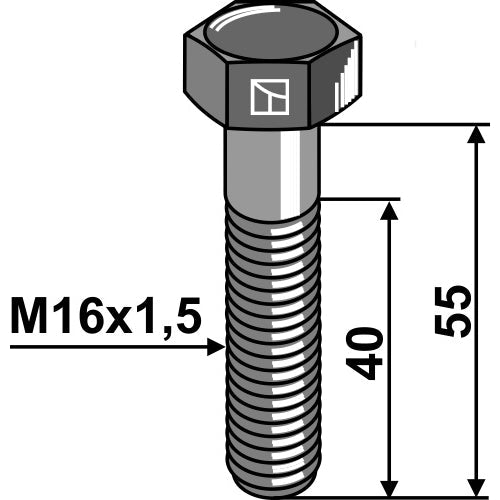 [LS01-TRP-023] Tornillo cabeza hexagonal - M16x1-5 - 12.9 - LS01-TRP-023