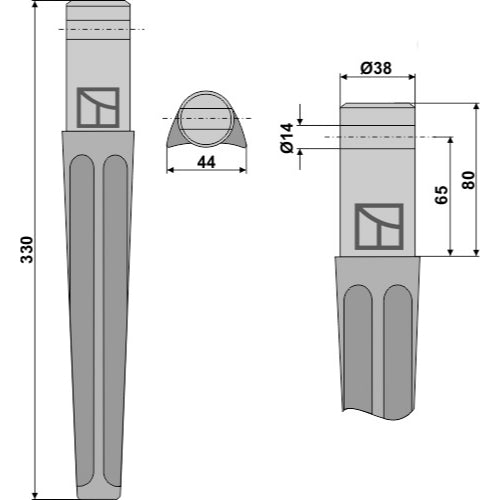 [LS01-PGR-312] Diente de grada rotativa - LS01-PGR-312