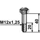 [LS01-TRP-007] Tornillo cabeza hexagonal paso fino - M12x1-25 - 12.9 - LS01-TRP-007