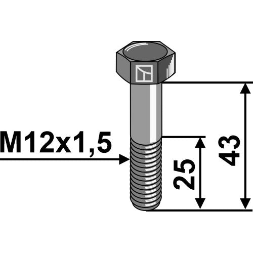 [LS01-TRP-009] Tornillo cabeza hexagonal paso fino - M12x1-5 - 12.9 - LS01-TRP-009