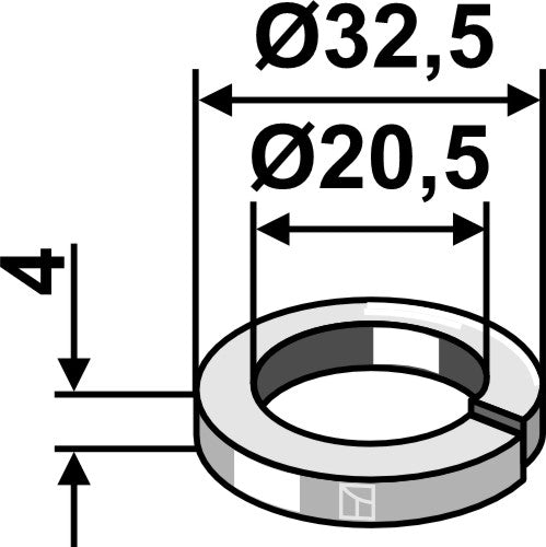 Arandela elástica Ø32,5x4xØ20,5 - LS01-APP-023