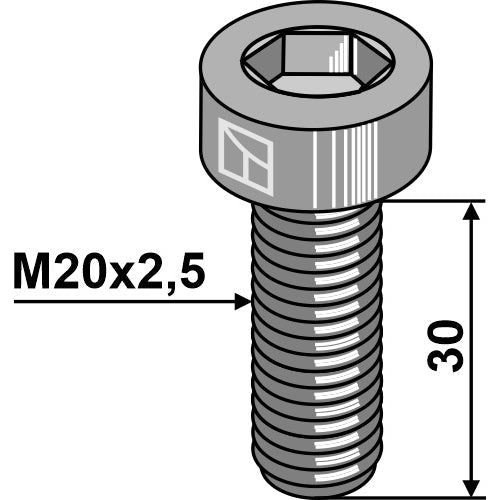 [LS02-TCU-0006] Tornillo hexagonal - M20x2-5 - 10.9 - LS02-TCU-0006