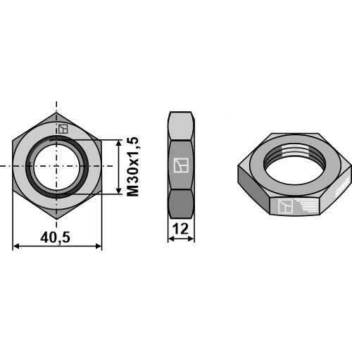 [LS02-TAH-0010] Tuerca M30x1-5 - izquierda - LS02-TAH-0010