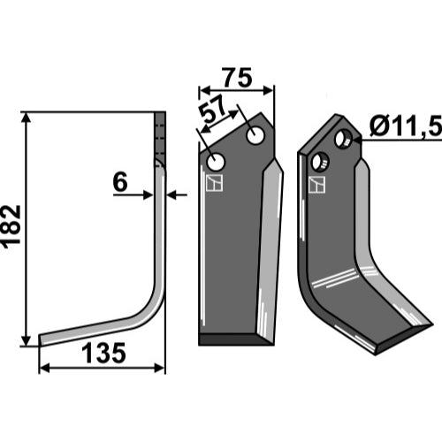 Cuchilla- lado izquierdo - LS02-CUR-0055