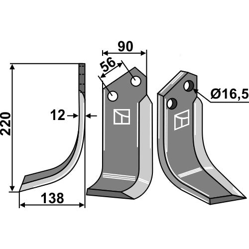 Cuchilla- lado izquierdo - LS02-CUR-0897