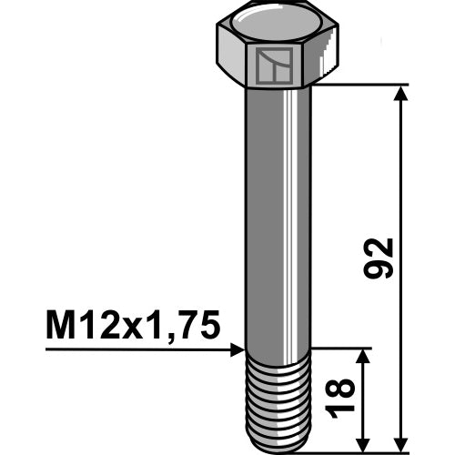 [LS03-TSM-033] Tornillo - M12x1-75 - 12.9 - LS03-TSM-033