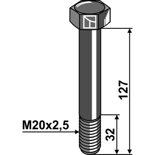 [LS03-TSM-068] Tornillo - M20x2-5x127 - 10.9 - LS03-TSM-068