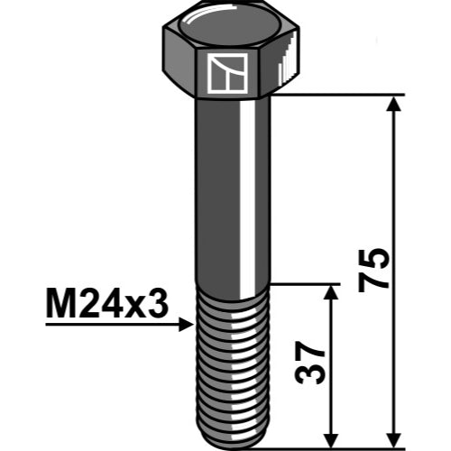 [LS03-TSM-082] Tornillo - M24x3x75 - 10.9 - LS03-TSM-082