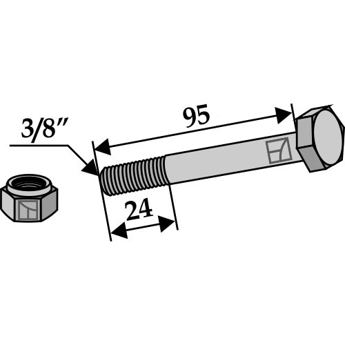 [LS03-TSM-084] Tornillo con tuerca autoblocante -  3/8"UNF - LS03-TSM-084