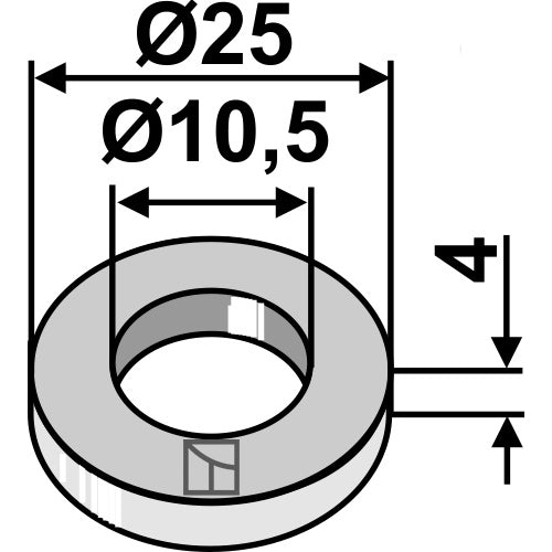 [LS03-ARC-018] Arandela - Ø25x4xØ10-5 - LS03-ARC-018
