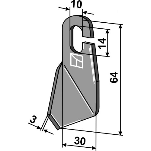 Cuchilla - dcha - LS03-CUD-039