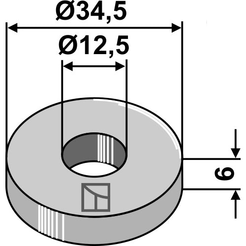 [LS03-ARC-021] Arandela - Ø34-5x6xØ12-5 - LS03-ARC-021