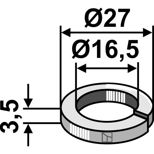 Arandela - Ø27x3-5xØ16-5 - LS03-ARC-040