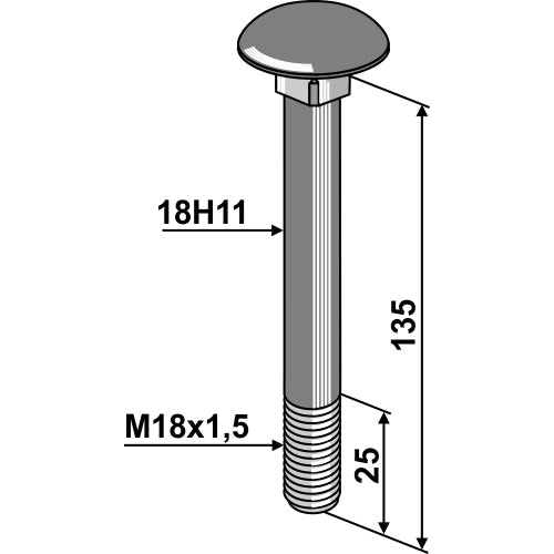 [LS03-TSM-116] Tornillo - M18x1-5 - LS03-TSM-116