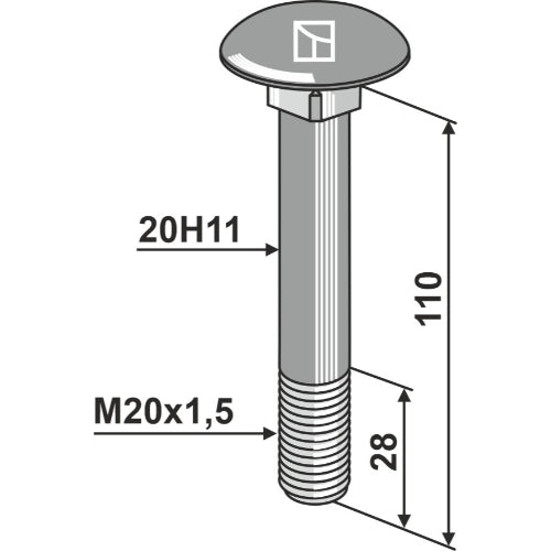 [LS03-TSM-117] Tornillo - M20x1-5 - LS03-TSM-117