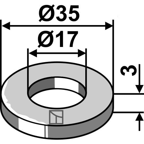 [LS03-ARC-065] Arandela - Ø35x3xØ17 - LS03-ARC-065
