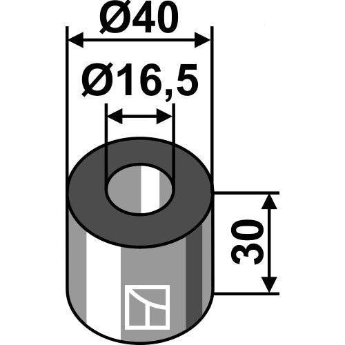 [LS03-ARC-073] Casquillo - Ø40x30xØ16-5 - LS03-ARC-073