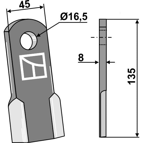 Cuchilla recta - LS03-CUD-366