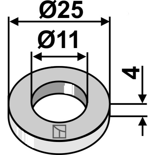 [LS03-ARC-097] Arandela - Ø25x4xØ11 - LS03-ARC-097