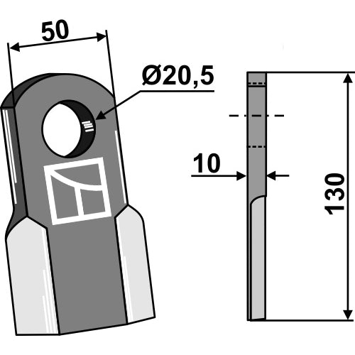 Cuchilla recta - LS03-CUD-404