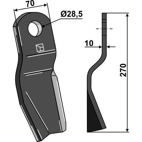 Cuchilla - lado izquierdo - LS03-CUD-423