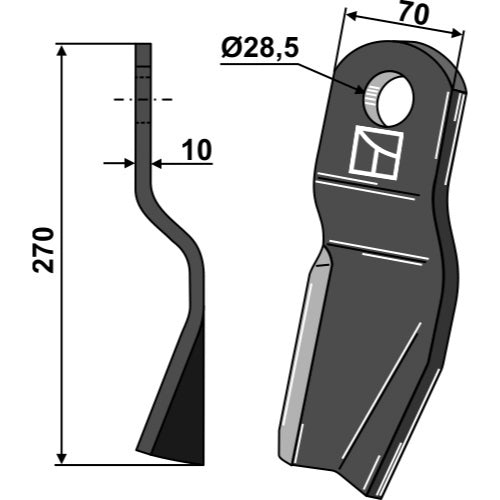 Cuchilla - lado derecho - LS03-CUD-424