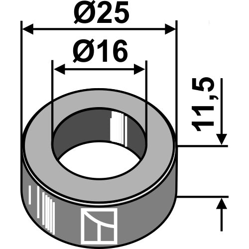 [LS03-ARC-108] Casquillo - Ø25 - LS03-ARC-108