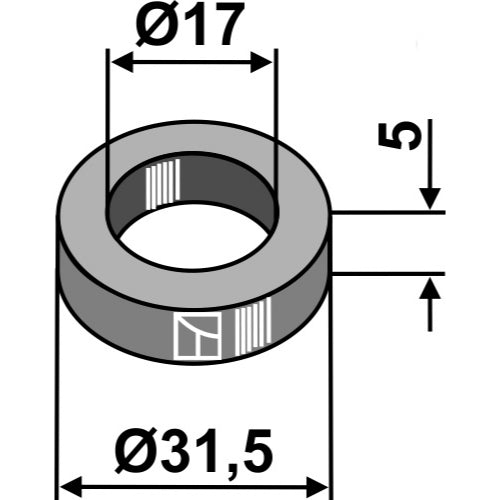 [LS03-ARC-115] Arandela - Ø31-5x5xØ17 - LS03-ARC-115