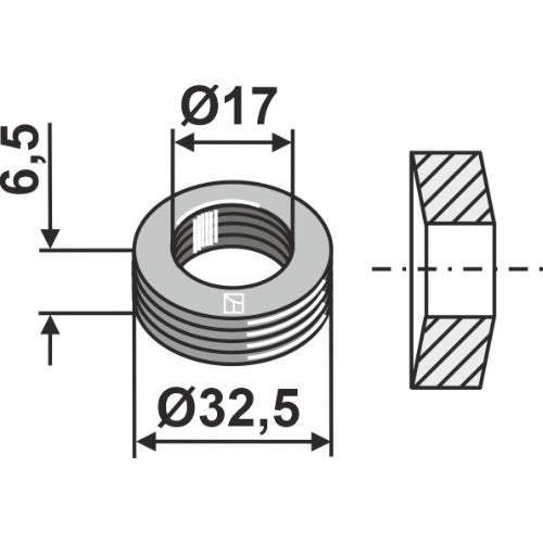 [LS03-ARC-116] Arandela elástica - Ø32-5x6-5xØ17 - LS03-ARC-116