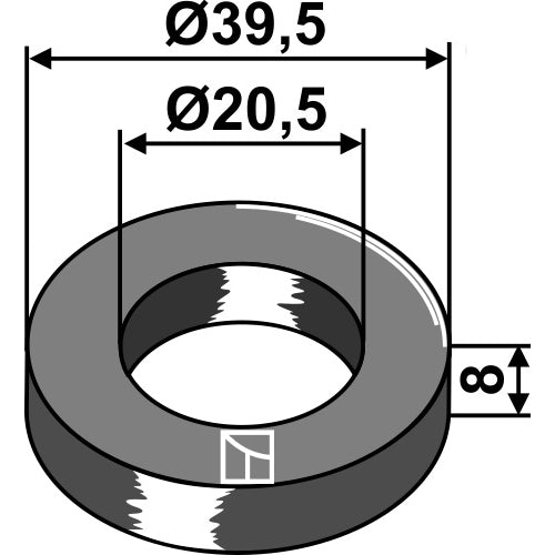 [LS03-ARC-121] Arandela - Ø39-5x8xØ20-5 - LS03-ARC-121