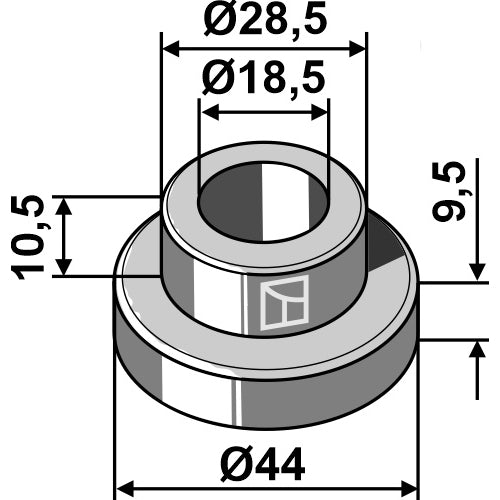 Casquillo - Ø44x10-5xØ18-5 - LS03-ARC-129