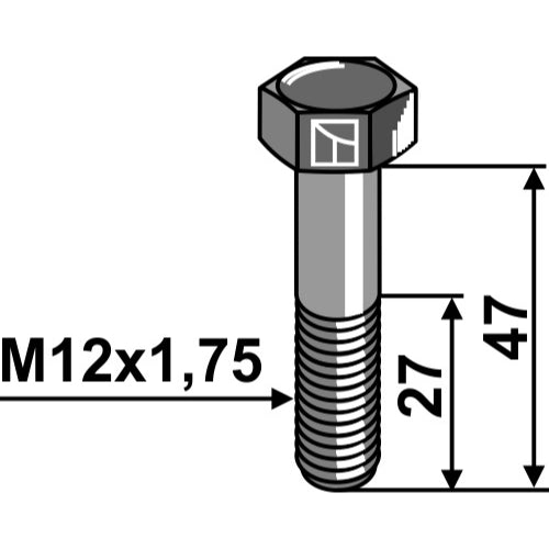[LS03-TSM-214] Tornillo - M12x1-75 - 10.9 - LS03-TSM-214