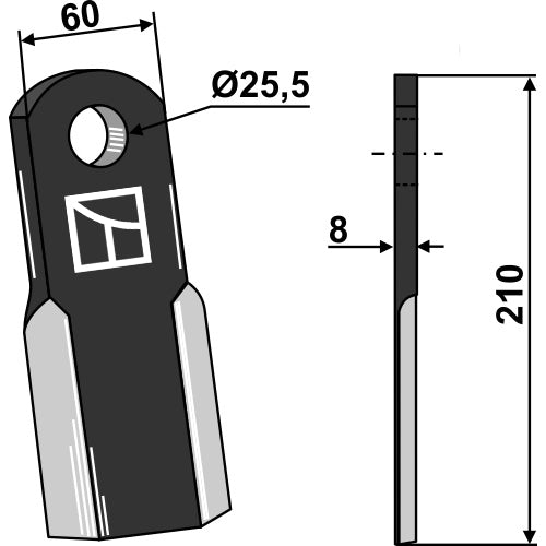 Cuchilla recta - LS03-CUD-598