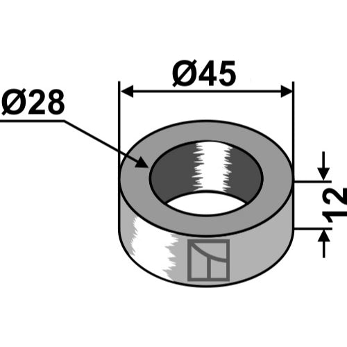 [LS03-ARC-150] Arandela - Ø45x12xØ28 - LS03-ARC-150