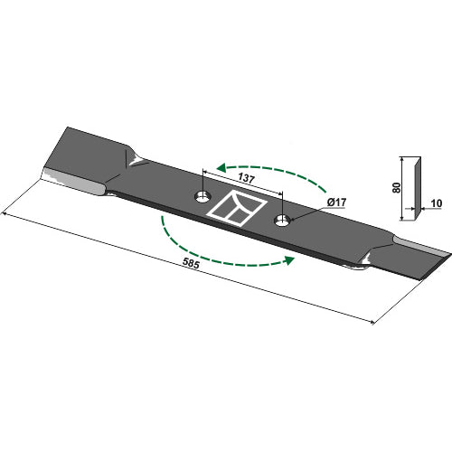 Cuchilla - lado izquierdo - LS03-CUD-625