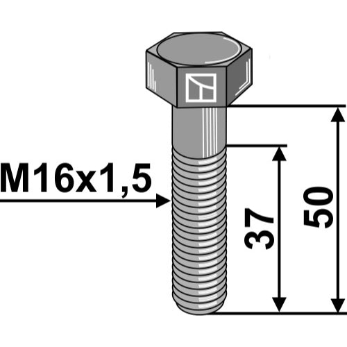 Tornillo cabeza hexagonal paso fino - M16x1-5 - 12.9 - LS03-TSM-228