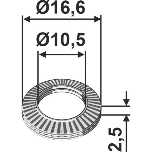 [LS03-ARC-098] Arandela - Ø16-6x2-5xØ10-5 - LS03-ARC-098