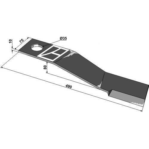[LS03-CUD-098] Cuchilla 490mm - LS03-CUD-098